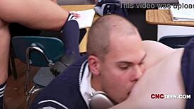 Innocent student teen pussy exploited in free use fantasy fucking class