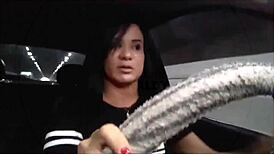 DRIVER CATCHES BIG CLIT LATINA FLASHING TITS IN TRAFFIC FOR QUICK MONSTER COCK RELEASE!