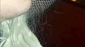 Blindfolded Crossdresser Swallows Girlfriend's Pee