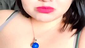 lily the bbw influencer teases her massive tits on webcam for fans