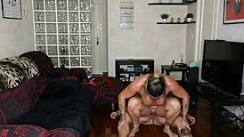 Big clit cop gets fucked anally by bodybuilder before squirting everywhere!