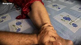 step sister-in-law's juicy hairy bbw pussy gets groped during massage turning into tight fuck accident