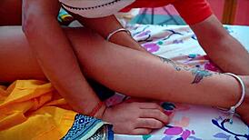 i'm poundin my juicy hot indian housewife's pussy after her romantic bedroom blowjob