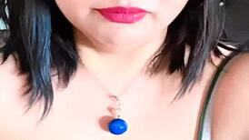 lily the bbw influencer teases her massive tits on webcam for fans