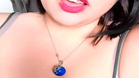 lily the bbw influencer teases her massive tits on webcam for fans