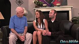 big titted housewife brooke belle fucked hard in garage while cuckold husband watches closely.