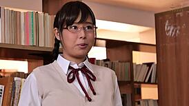 uhh my busty japanese classmate's huge saggy tits bounce during secret library massage...