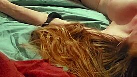 Sexy redhead deepthroats cock licks balls and teases ass