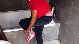 hot latina sneaks steamy shower at friend's argentina house!