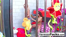 Vanessa And Natasha Nice Explore Wild Lesbian Oral And Nude Cage Play