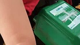 Blonde Stepdaughter Takes Deep Anal Toy Thrusts While Stepmom's Away Outdoors