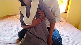 Why's this hot indian college girl nailing kamasutra poses in viral mms sex?