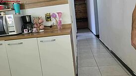 risky sexo with hubby's friend while he showers almost caught 😱💦