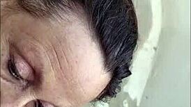 pov hotwife candi annie milks huge cock at pool then swallows every drop