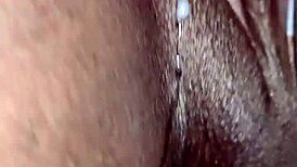 He cums hard pounding my wet petite ebony pussy strong