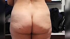 freshly showered latina wife with huge tits and ass