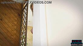 Wow! Blake Blossom's Big Natural Tits Bounce In Playboy Striptease