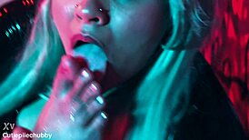 morrigan stuffs latex pantyhose for foot fetish play