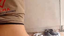 damn colombian engineer nataly's perfect body rides boss cock pre-work 😏