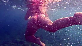 pawg curvy ass swims thong bikini underwater public bath 4k!