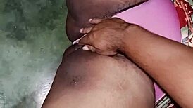 Stepdad strokes then pounds my hairy little pussy