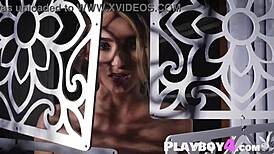 Hey, check out hot lindsay marie stripping lingerie to flaunt her big ass naked