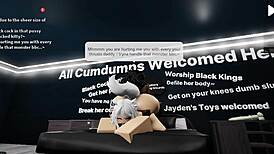 roblox cat girl bends over for thick black cock pounding