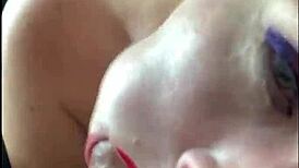 i moan uncontrollably in pleasure deepthroating friend's sloppy monster cock close-up
