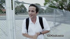 sexy soccer babes in uniforms blow us hard in pov group action!!