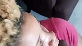 shhh watch this ebony princess deliver silent deepthroat action up close