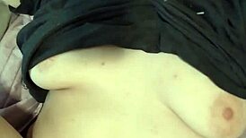 cutie brunette next door teases panties then dildo sucks in bed 😘 thong play