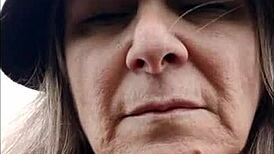 hey watch this french milf slave flash tits outdoors with buttplug