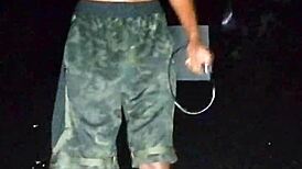 Park Photoshoot Turns Steamy with Skinny Beautiful Mature Gym Model