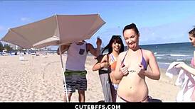 Hot SPRING BREAK teens FUCK LUCKY guy in wild PARTY ORGY!