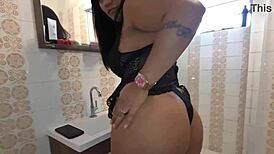 open pussy stretched wide pleasure pain giant cock thrusts deep anal finger tease