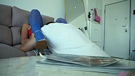 Mommy's tight pussy big ass tits ridden doggystyle cowgirl bent over by monster cock cum in mouth spanish tall beauty!