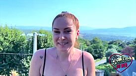 Tattooed Redhead Lyia Craves MMF Cock Feast in Lingerie