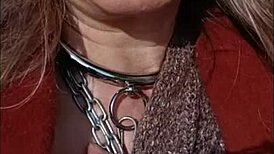 hey watch this french milf slave flash tits outdoors with buttplug