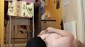 Mistress Dominates Tied Slave In Intimate Bedroom Scene