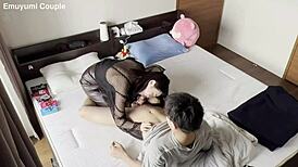 hidden cam catches super sensitive big tits wife in daytime ntr sex, squeezing every drop in tight hold with creampie bliss