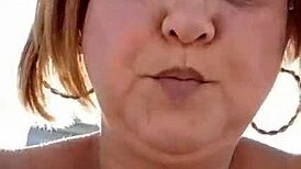 Milf Blonde Overwhelmed By Beach Pussy Lips Exposure And Big Natural Tits Fetish