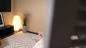 Peeking at stepsis fingering pussy then doggystyle cumshot pov