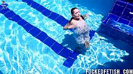 how does yessica bunny's wet shaved pussy look post contractions underwater?