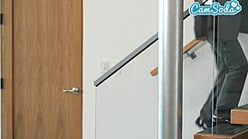 Lesbian boss in business suit fucks secretary pussy. Scissoring cunilingus brings wild orgasm before party