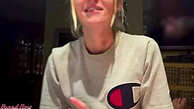 Petite Kinky Blonde Teases Juicy Tits Wet Pussy Rimjob Cum Swallow