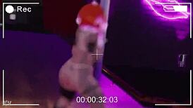 Vrchat pole dancing montage with smooth spins and seductive moves.