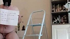 Mistress Dominates Tied Slave In Intimate Bedroom Scene