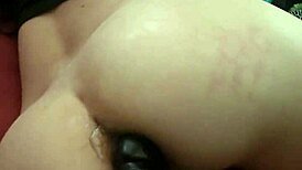 envy x machine stretched wide by huge dildos and toys in hairy milf railed session