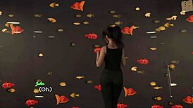 Brunette Takes Erotic Big Ass Leap Faith Game