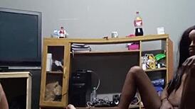 she skips cleaning to suck my cock deep instead